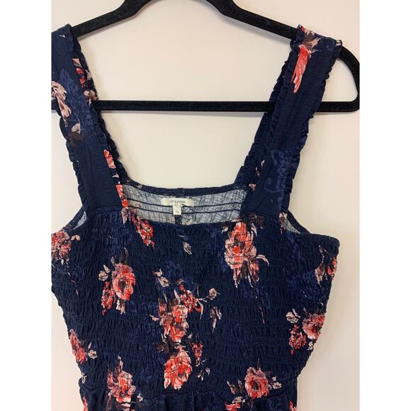 Maurices Womens Top SZ 1X Dark floral cottagecore smocked boho - Picture 3 of 10